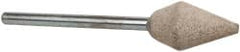 Cratex - 7/16" Head Diam x 3/4" Thickness, B51, Flame End, Aluminum Oxide Mounted Point - Fine Grade, 120 Grit, 21,000 RPM - Exact Tooling