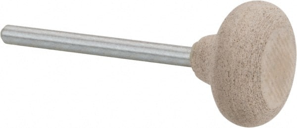 Cratex - 3/4" Head Diam x 5/16" Thickness, B61, Wheel Radius Edge End, Aluminum Oxide Mounted Point - Fine Grade, 120 Grit, 17,400 RPM - Exact Tooling