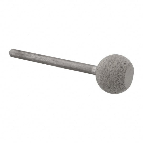 Cratex - 1/2" Head Diam x 3/8" Thickness, B62, Wheel Radius Edge End, Aluminum Oxide Mounted Point - Medium Grade, 80 Grit, 19,500 RPM - Exact Tooling