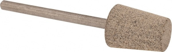 Cratex - 1/2" Head Diam x 5/8" Thickness, B91, Flat Cone End, Aluminum Oxide Mounted Point - Medium Grade, 80 Grit, 16,870 RPM - Exact Tooling