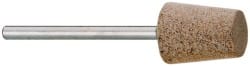Cratex - 1/2" Head Diam x 5/8" Thickness, B91, Flat Cone End, Aluminum Oxide Mounted Point - Fine Grade, 120 Grit, 16,870 RPM - Exact Tooling