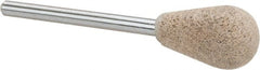 Cratex - 7/16" Head Diam x 11/16" Thickness, B111, Inverted Cone Radius End, Aluminum Oxide Mounted Point - Medium Grade, 80 Grit, 17,620 RPM - Exact Tooling