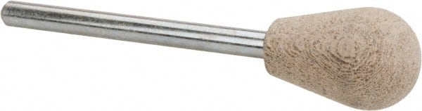 Cratex - 7/16" Head Diam x 11/16" Thickness, B111, Inverted Cone Radius End, Aluminum Oxide Mounted Point - Fine Grade, 120 Grit, 17,620 RPM - Exact Tooling