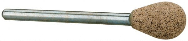 Cratex - 3/8" Head Diam x 1/2" Thickness, B112, Inverted Cone Radius End, Aluminum Oxide Mounted Point - Medium Grade, 80 Grit, 21,000 RPM - Exact Tooling