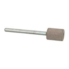 Cratex - 3/8" Head Diam x 1/2" Thickness, W176, Cylinder End, Aluminum Oxide Mounted Point - Fine Grade, 120 Grit, 21,000 RPM - Exact Tooling