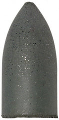 Cratex - 7/8" Max Diam x 1-3/4" Long, Cone, Rubberized Point - Fine Grade, Silicon Carbide, 1/4" Arbor Hole, Unmounted - Exact Tooling