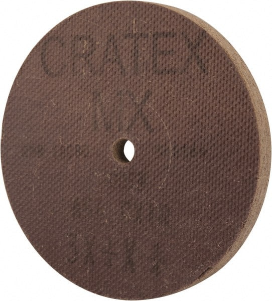 Cratex - 3" Diam x 1/4" Hole x 1/4" Thick, 54 Grit Surface Grinding Wheel - Aluminum Oxide, Type 1, Coarse Grade, 18,080 Max RPM, No Recess - Exact Tooling