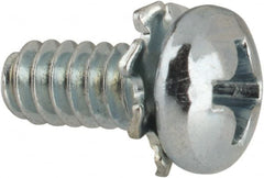 Value Collection - #6-32 UNC, 5/16" Length Under Head Phillips Drive Machine Screw - Pan Head, Grade J82 Steel, Zinc-Plated Finish, External Tooth - Exact Tooling