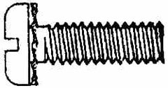 Value Collection - #4-40 UNC, 5/16" Length Under Head Slotted Drive Machine Screw - Pan Head, Grade J82 Steel, Zinc-Plated Finish, External Tooth - Exact Tooling
