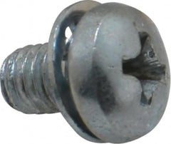 Value Collection - #10-32 UNF, 5/16" Length Under Head Phillips Drive Machine Screw - Pan Head, Grade J82 Steel, Zinc-Plated Finish, Internal Tooth - Exact Tooling