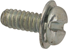 Value Collection - #4-40 UNC, 5/16" Length Under Head Slotted Drive Machine Screw - Pan Head, Grade J82 Steel, Zinc-Plated Finish, Internal Tooth - Exact Tooling