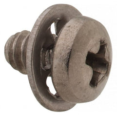 Value Collection - #4-40 UNC, 3/16" Length Under Head Phillips Drive Machine Screw - Pan Head, Grade 18-8 Stainless Steel, Internal Tooth - Exact Tooling