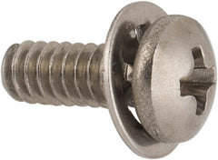 Value Collection - #4-40 UNC, 5/16" Length Under Head Phillips Drive Machine Screw - Pan Head, Grade 18-8 Stainless Steel, Internal Tooth - Exact Tooling