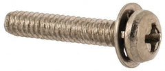 Value Collection - #4-40 UNC, 5/8" Length Under Head Phillips Drive Machine Screw - Pan Head, Grade 410 & 18-8 Stainless Steel, Internal Tooth - Exact Tooling