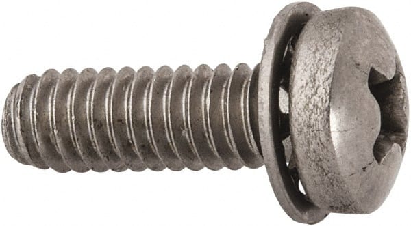 Value Collection - #8-32 UNC, 1/2" Length Under Head Phillips Drive Machine Screw - Pan Head, Grade 18-8 Stainless Steel, Internal Tooth - Exact Tooling