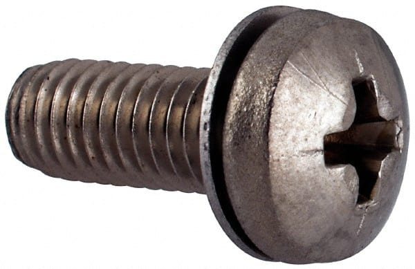 Value Collection - #10-32 UNF, 1/2" Length Under Head Phillips Drive Machine Screw - Pan Head, Grade 18-8 Stainless Steel, Internal Tooth - Exact Tooling
