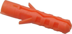 Value Collection - 1/4" Diam, 1-3/16" Long, Plug Drywall & Hollow Wall Anchor - 1/4" Drill, Nylon, Use in Drywall & Hollow Wall - Exact Tooling