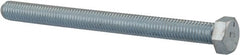 Value Collection - 1/2-13 UNC, 6" Length Under Head Hex Head Cap Screw - Fully Threaded, Grade 5 Steel, Zinc-Plated Finish, 3/4" Hex - Exact Tooling