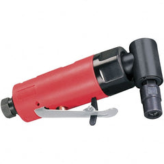 Dynabrade - 1/4" Collet, Angle Handle, Air Angle Die Grinder - 20,000 RPM, Rear Exhaust, 19 CFM, 0.2 hp, 90 psi, 1/4 NPT Inlet - Exact Tooling