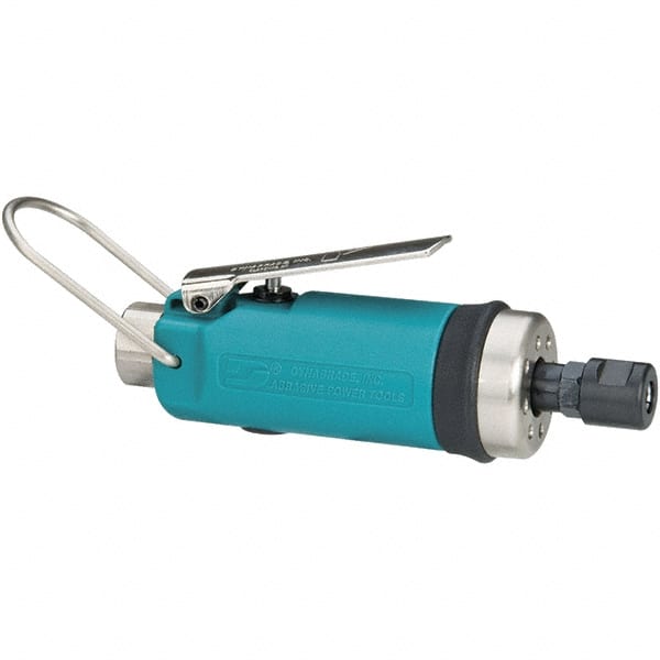 Dynabrade - 1/4" Collet, Straight Handle, Air Straight Die Grinder - 30,000 RPM, Front Exhaust, 19 CFM, 0.4 hp, 90 psi, 1/4 NPT Inlet - Exact Tooling