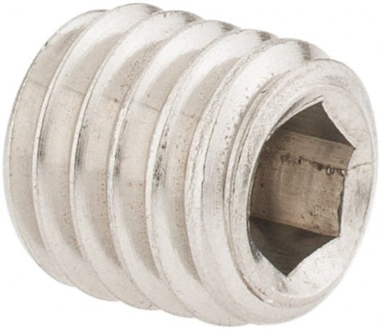 Value Collection - M8x1.25 Metric Coarse, 8mm OAL, Cup Point Set Screw - Grade 18-8 & Austenitic A2 Stainless Steel, 4mm Key - Exact Tooling