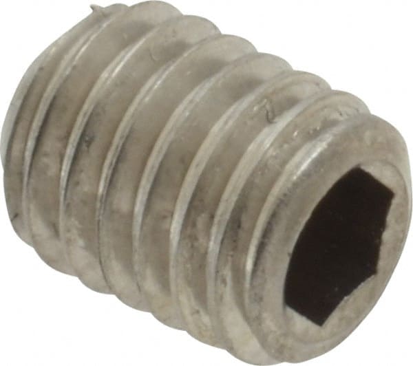 Value Collection - M8x1.25 Metric Coarse, 10mm OAL, Cup Point Set Screw - Grade 18-8 & Austenitic A2 Stainless Steel, 4mm Key - Exact Tooling