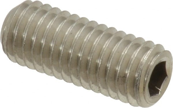 Value Collection - M8x1.25 Metric Coarse, 20mm OAL, Cup Point Set Screw - Grade 18-8 & Austenitic A2 Stainless Steel, 4mm Key - Exact Tooling