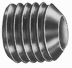 Value Collection - 1/2-20 UNF, 1/2" OAL, Flat Point Set Screw - Grade 8 Alloy Steel, 1/4" Key - Exact Tooling