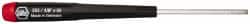 Wiha - 1/8" Precision Miniature Hex Driver - 2-23/64" Bade Length, Tapered Handle, 6-3/4" OAL - Exact Tooling