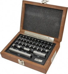 Fowler - 36 Piece, 0.05 to 4", Economy Grade, Steel Gage Block Set - Rectangular, 0.00005" Tolerance - Exact Tooling