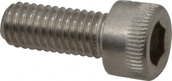 Holo-Krome - #10-32 UNF Hex Socket Drive, Socket Cap Screw - Grade 18-8 Stainless Steel, Uncoated, Fully Threaded, 1/2" Length Under Head - Exact Tooling