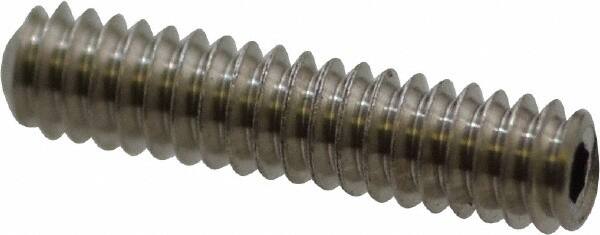 Value Collection - #2-56 UNC, 3/8" OAL, Cup Point Set Screw - Grade 18-8 Stainless Steel, 0.035" Key - Exact Tooling