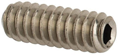 Value Collection - #4-40 UNC, 5/16" OAL, Cup Point Set Screw - Grade 18-8 Stainless Steel, 0.05" Key - Exact Tooling