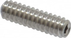 Value Collection - #4-40 UNC, 3/8" OAL, Cup Point Set Screw - Grade 18-8 Stainless Steel, 0.05" Key - Exact Tooling