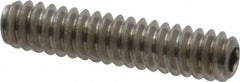 Value Collection - #4-40 UNC, 1/2" OAL, Cup Point Set Screw - Grade 18-8 Stainless Steel, 0.05" Key - Exact Tooling
