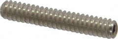 Value Collection - #4-40 UNC, 5/8" OAL, Cup Point Set Screw - Grade 18-8 Stainless Steel, 0.05" Key - Exact Tooling