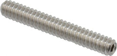 Value Collection - #4-40 UNC, 3/4" OAL, Cup Point Set Screw - Grade 18-8 Stainless Steel, 0.05" Key - Exact Tooling