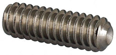 Value Collection - #5-40 UNC, 3/8" OAL, Cup Point Set Screw - Grade 18-8 Stainless Steel, 1/16" Key - Exact Tooling