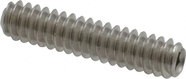 Value Collection - #6-32 UNC, 5/8" OAL, Cup Point Set Screw - Grade 18-8 Stainless Steel, 1/16" Key - Exact Tooling