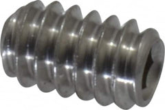 Value Collection - #10-24 UNC, 5/16" OAL, Cup Point Set Screw - Grade 18-8 Stainless Steel, 3/32" Key - Exact Tooling