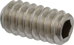 Value Collection - #10-24 UNC, 3/8" OAL, Cup Point Set Screw - Grade 18-8 Stainless Steel, 3/32" Key - Exact Tooling