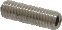 Value Collection - #10-32 UNF, 5/8" OAL, Cup Point Set Screw - Grade 18-8 Stainless Steel, 3/32" Key - Exact Tooling