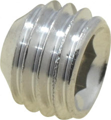 Value Collection - 1/4-28 UNF, 3/16" OAL, Cup Point Set Screw - Grade 18-8 Stainless Steel, 1/8" Key - Exact Tooling
