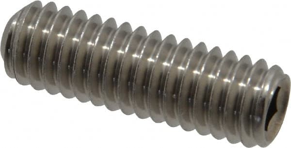 Value Collection - 5/16-18 UNC, 1" OAL, Cup Point Set Screw - Grade 18-8 Stainless Steel, 3/32" Key - Exact Tooling