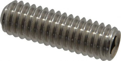Value Collection - 5/16-18 UNC, 1" OAL, Cup Point Set Screw - Grade 18-8 Stainless Steel, 3/32" Key - Exact Tooling