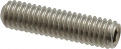 Value Collection - 5/16-18 UNC, 1-1/4" OAL, Cup Point Set Screw - Grade 18-8 Stainless Steel, 3/32" Key - Exact Tooling