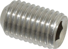 Value Collection - 5/16-24 UNF, 1/2" OAL, Cup Point Set Screw - Grade 18-8 Stainless Steel, 5/32" Key - Exact Tooling