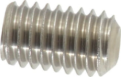 Value Collection - 3/8-16 UNC, 5/8" OAL, Cup Point Set Screw - Grade 18-8 Stainless Steel, 3/16" Key - Exact Tooling