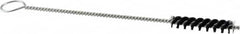 Brush Research Mfg. - 2" Long x 3/8" Diam Nylon Tube Brush - 8" OAL, 0.01" Filament Diam, 1/8" Shank Diam - Exact Tooling