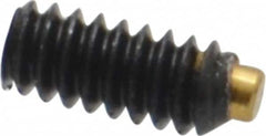 Made in USA - #4-40 UNC, 1/4" Length of Thread, Soft Tip Point Set Screw - Grade 8 Alloy Steel - Exact Tooling